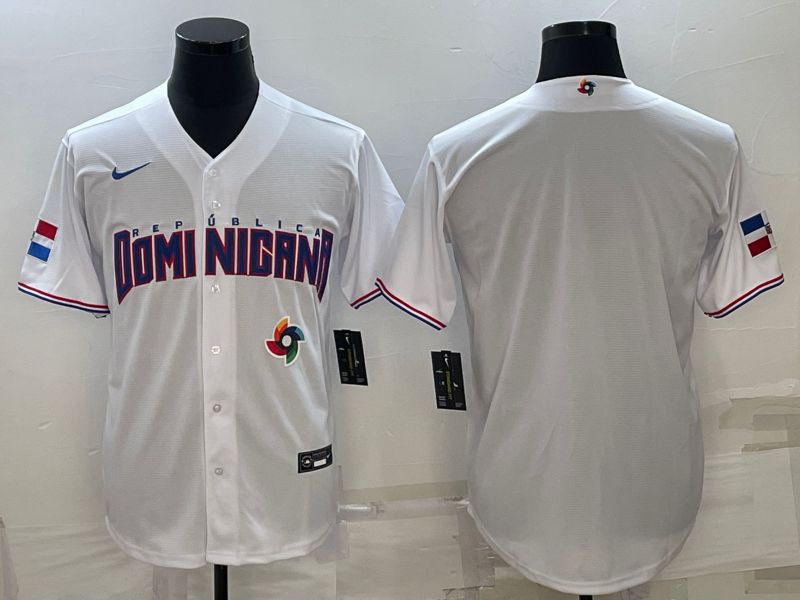 Men 2023 World Cub Blank White Nike MLB Jersey5